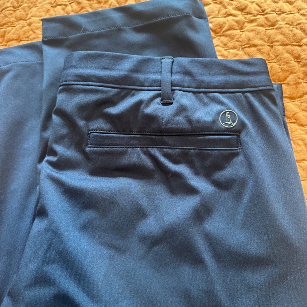 Lands End Mens Traditional Fit Performance Golf Pants Navy Blue 38x32 543961 - Picture 2 of 10